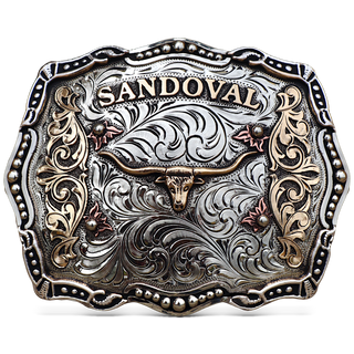 Horns of Splendor Custom Buckle
