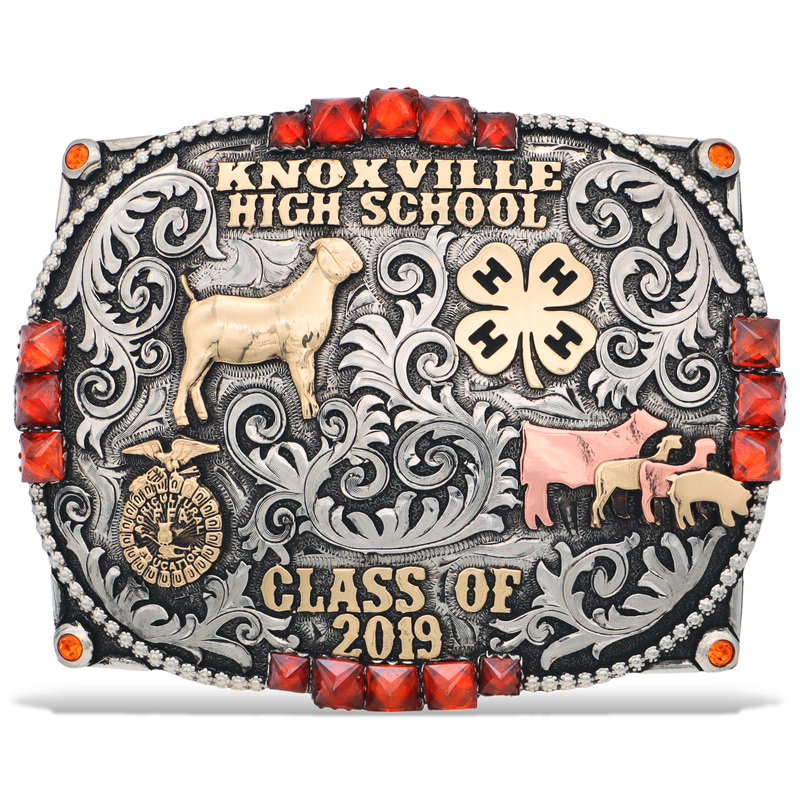 Custom Class Belt Buckles - Cowboss Silversmiths