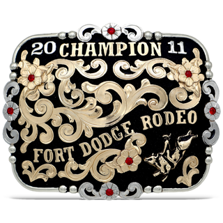 Gilded Rodeo Star Custom Buckle