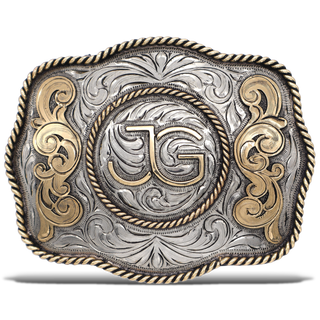 Roped In Gold Custom Buckle
